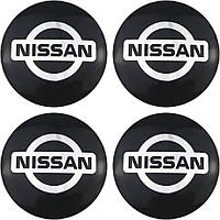 Наклейки на диски Nissan 56mm (4 шт) Black