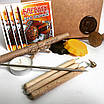 Подарунковий набір для писанкарства в коробці: писачок для розпису писанок, віск, барвники, свічка, фото 3
