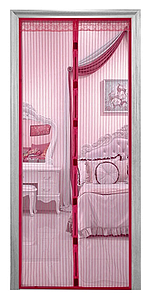 Дверна антимоскітна сітка-штора Magic Mesh на магнітах 100 х 210 см. БОРДОВА