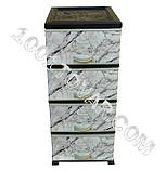 Комод пластиковий Elif, з малюнком "чорний Мармур", 5 ящиків (Еліф), фото 6