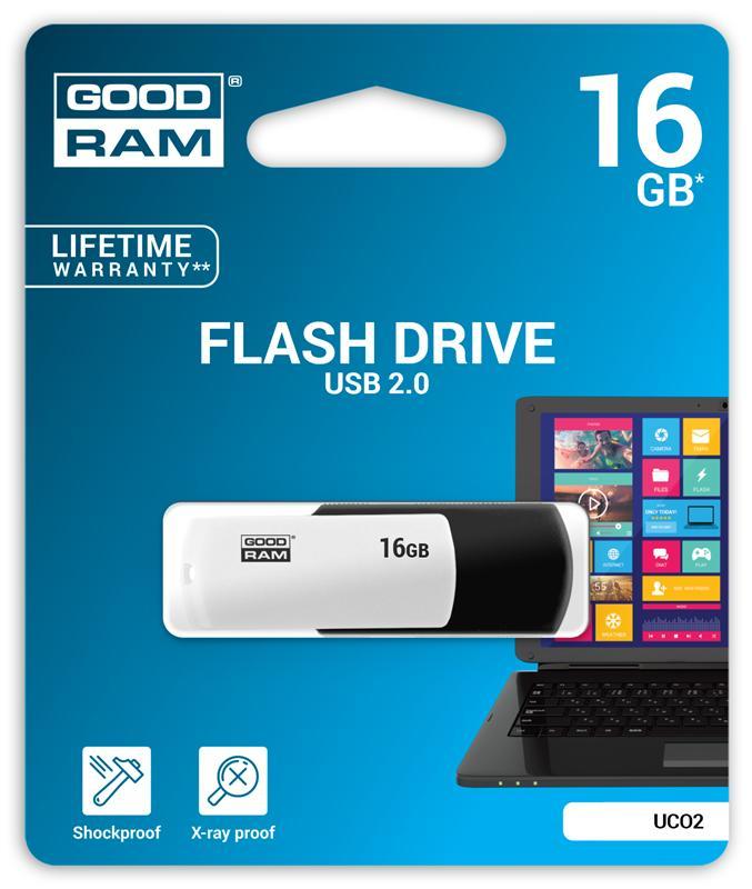 USB 16GB GOODRAM UCO2 (Colour Mix) Black/White (UCO2-0160KWR11)
