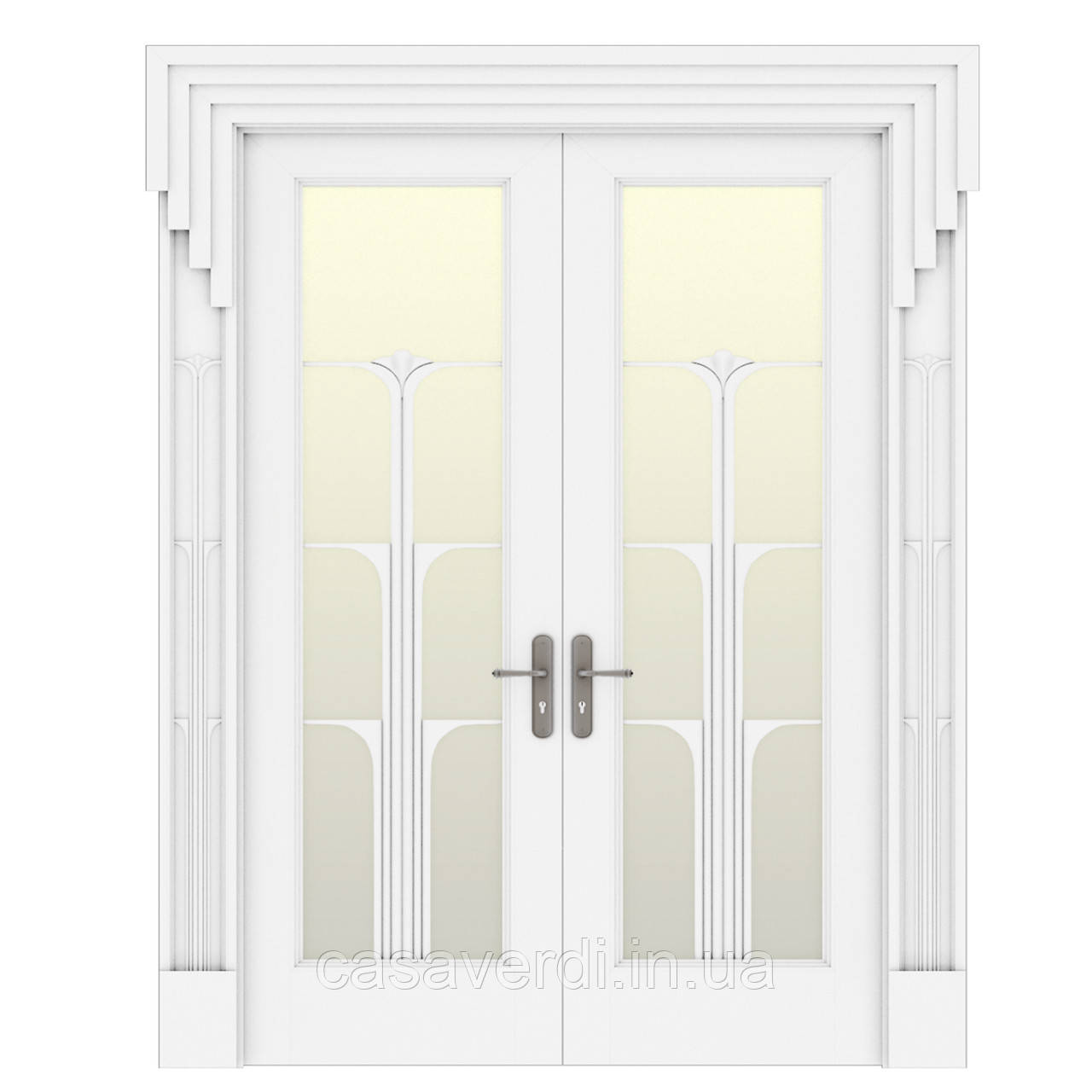Межкомнатная дверь Casa Verdi Conte 10МДФ белая со стеклом