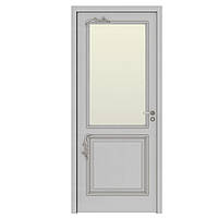 Межкомнатная дверь Casa Verdi Elegante 3 из массива ольхи белая со стеклом