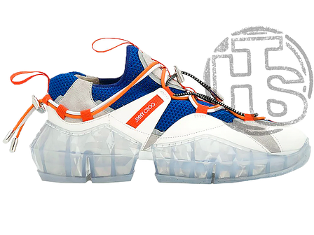 Жіночі кросівки Jimmy Choo Diamond Trail White Blue Orange, фото 1