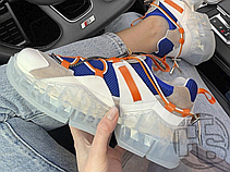 Жіночі кросівки Jimmy Choo Diamond Trail White Blue Orange, фото 5