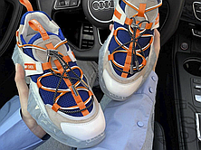Жіночі кросівки Jimmy Choo Diamond Trail White Blue Orange, фото 4