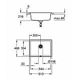 Гранітна мийка Grohe EX Sink 31655АТ0 серія K700 Undermount 6146, фото 4