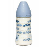 Пляшка для годування Suavinex Історії малюків 270 мл, блакитна (304383)