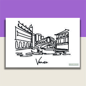Картина на холсті  інтер'єрна абстрактна настінна арт панно Manific Decor "Venice / Венеція"