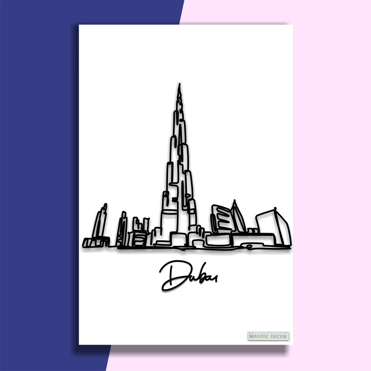 Картина на холсті інтер'єрна абстрактна настінна арт панно Manific Decor "Dubai Дубаї", фото 1
