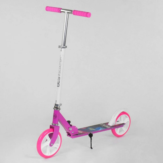 Самокат дитячий двоколісний для дівчинки 5 6 7 років Best Scooter 54701 рожевий