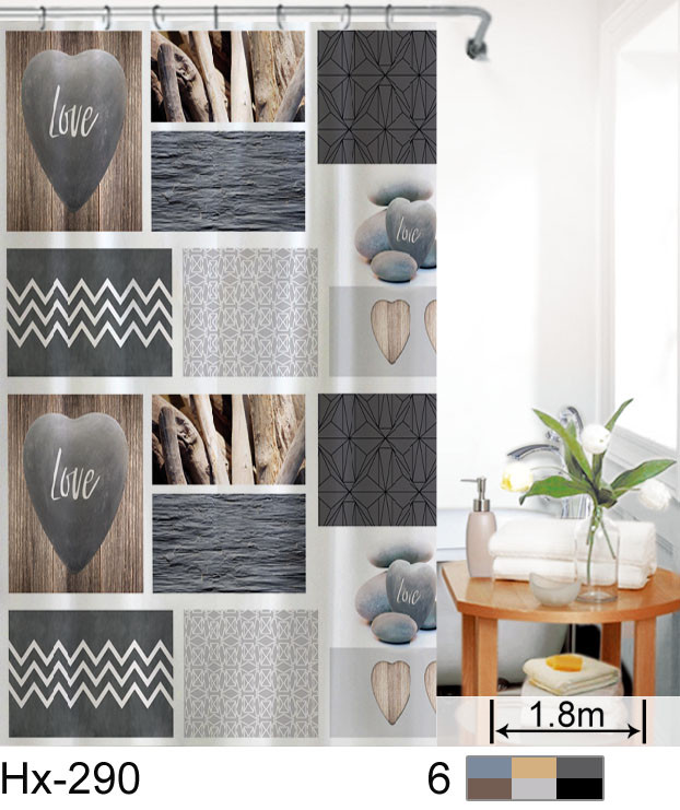 Шторка для душа Ethiopia "Love" 180х180 см