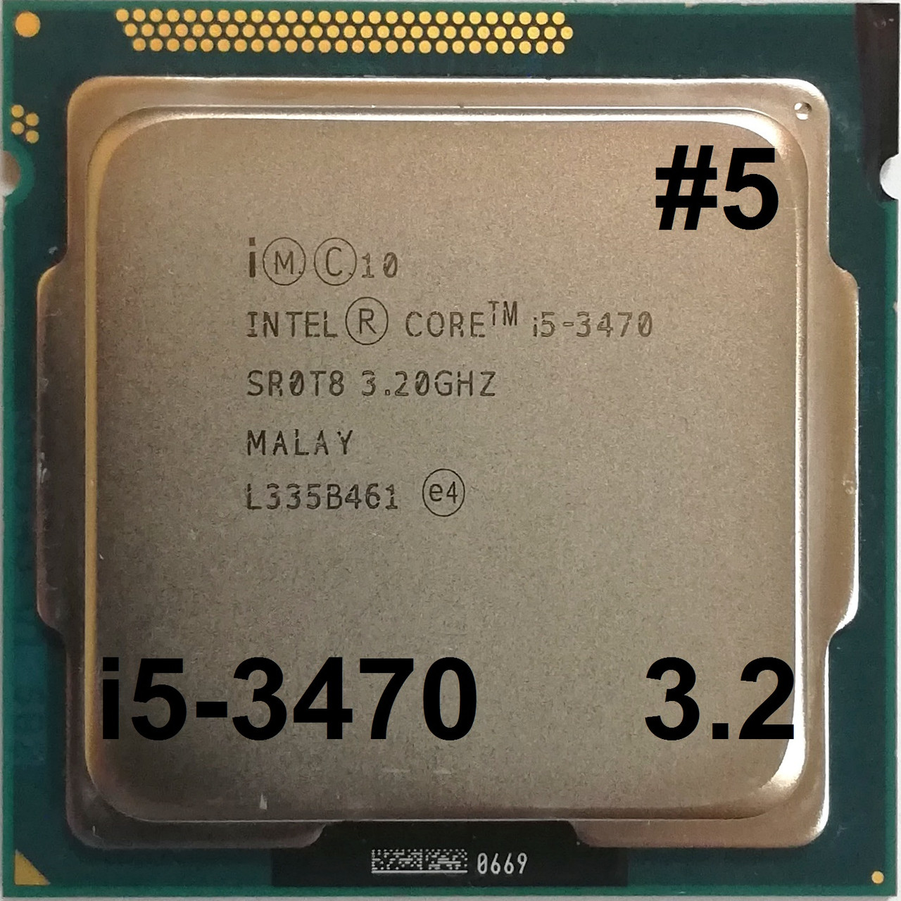 Процессор ЛОТ#5 Intel Core i5-3470 N0 SR0T8 3.2GHz up 3.6GHz 6M Cache Socket 1155 Б/У