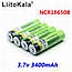 Акумулятор LiitoKala 34B PCB 3400 mAh (з платою захисту) NCR18650B 3.7V (1 шт.), фото 2