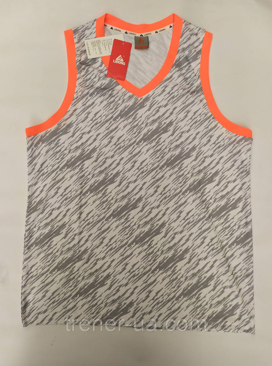 Форма баскетбольна чоловіча Star біло-сіра з жовтогарячим, фото 1