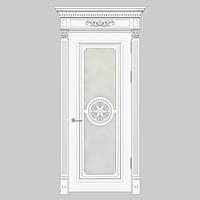 Межкомнатная дверь Casa Verdi Lusso 2 из массива ольхи белая со стеклом