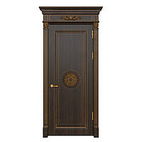 Межкомнатная дверь Casa Verdi Lusso 5 из массива ольхи темно-коричневая