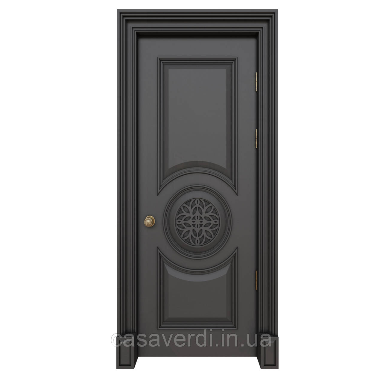 Міжкімнатні двері Casa Verdi Napoli 6 з масиву вільхи чорна графіт