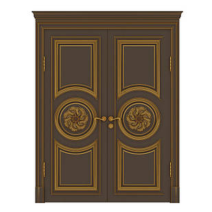 Міжкімнатні двері Casa Verdi Napoli 10 подвійна орні з масиву ясена