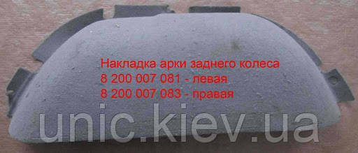 Накладка килим салону задньої арки ліва-права Рено Трафік б/в