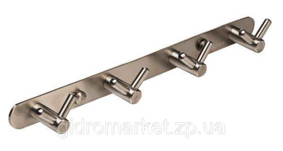 Планка з гачками Globus Lux SS 8435-4 (4х2, неіржавка сталь-SUS304)