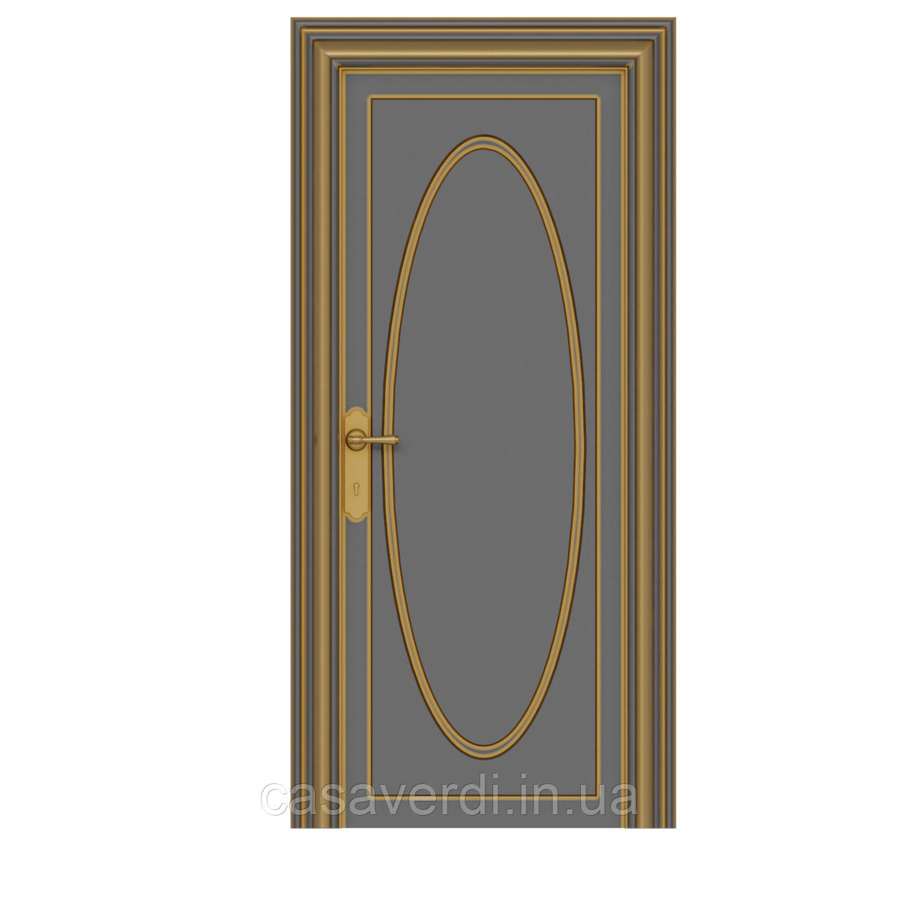 Міжкімнатні двері Casa Verdi Venezia 5 з масиву вільхи з золотою патиною