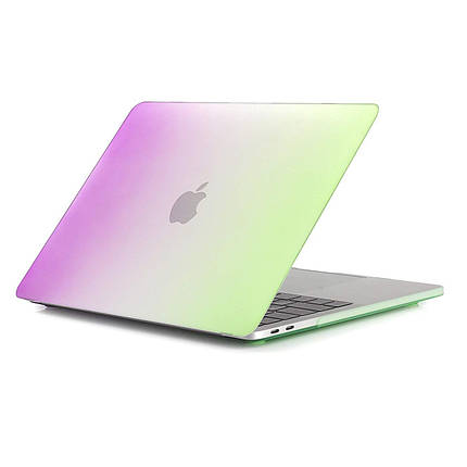 Чохол HardShell Case for MacBook Pro 13.3" (2016-2019) Raindow Green-Purple, фото 1