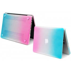 Чохол HardShell Case for MacBook Air 13.3 Raindow Blue-Pink