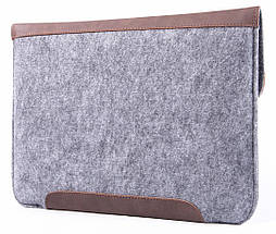 Конверт для MacBook Air/Pro 13 NEW Brown/Gray на кнопках, фото 4