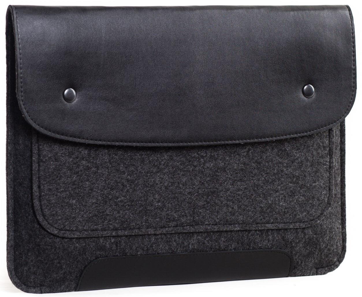 Конверт для MacBook Air/Pro13 NEW Black на кнопках