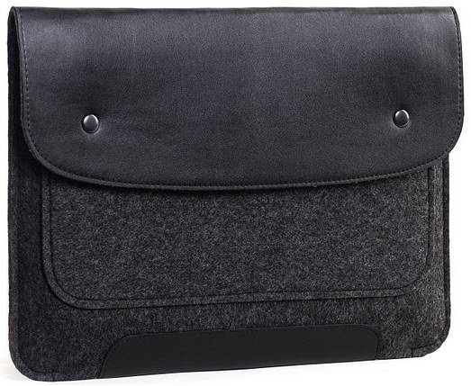 Конверт для MacBook Air/Pro13 NEW Black на кнопках, фото 1