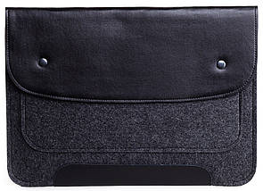 Конверт для MacBook Air/Pro13 NEW Black на кнопках, фото 5