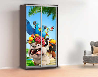 Наклейка в дитячу на шафу, двері, стіни 240 х 100 см із захисною ламінацією