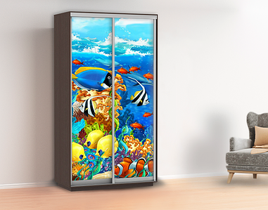 Наклейка в дитячу на шафу, двері, стіни 240 х 100 см із захисною ламінацією