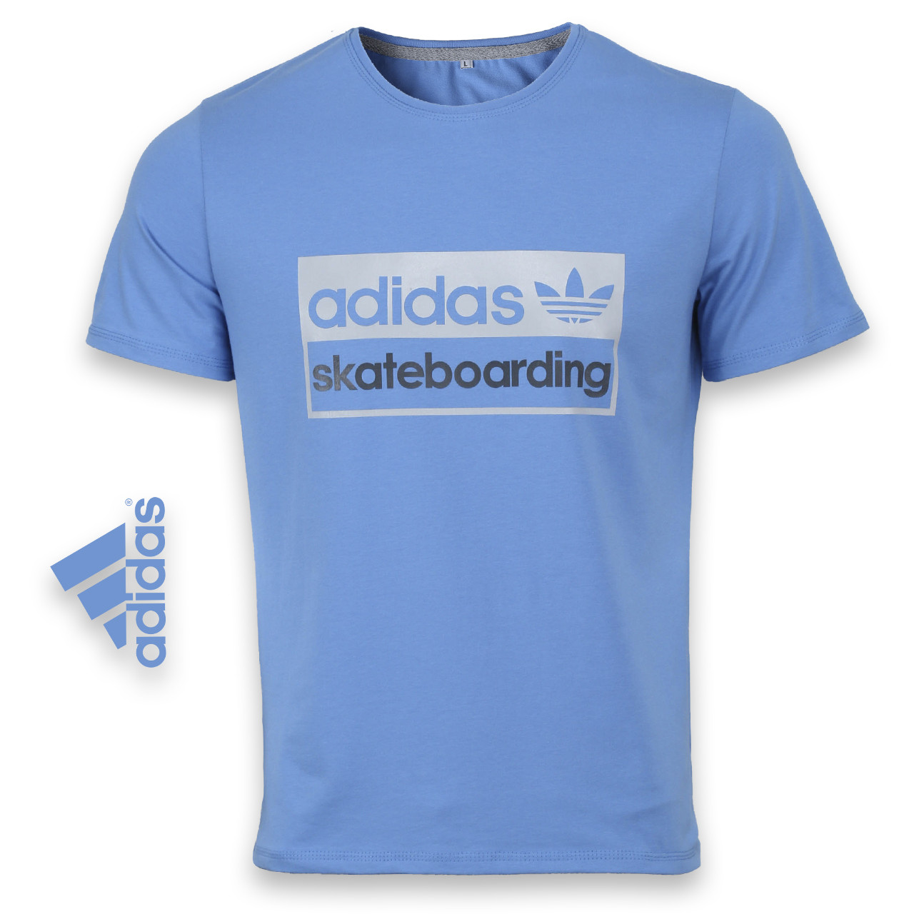 Футболка спортивна св блакитний ADIDAS "skateboarding" Ф-10 LGLB M(Р) 19-902-020, фото 1