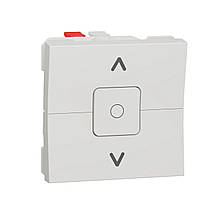 Вимикач для жалюзі 2-клавішний схема 4, 6А 2 модулі білий UNICA NEW NU320818