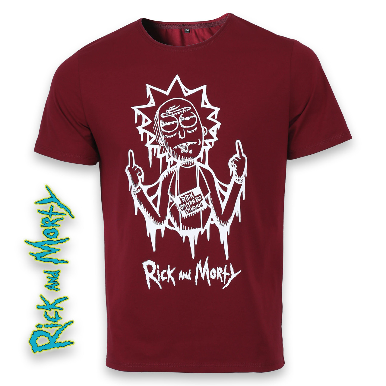 Футболка чоловіча бордова HOPE з принтом "RICK & MORTY №2" Ф-10 BOR XXL(Р) 20-804-020, фото 1