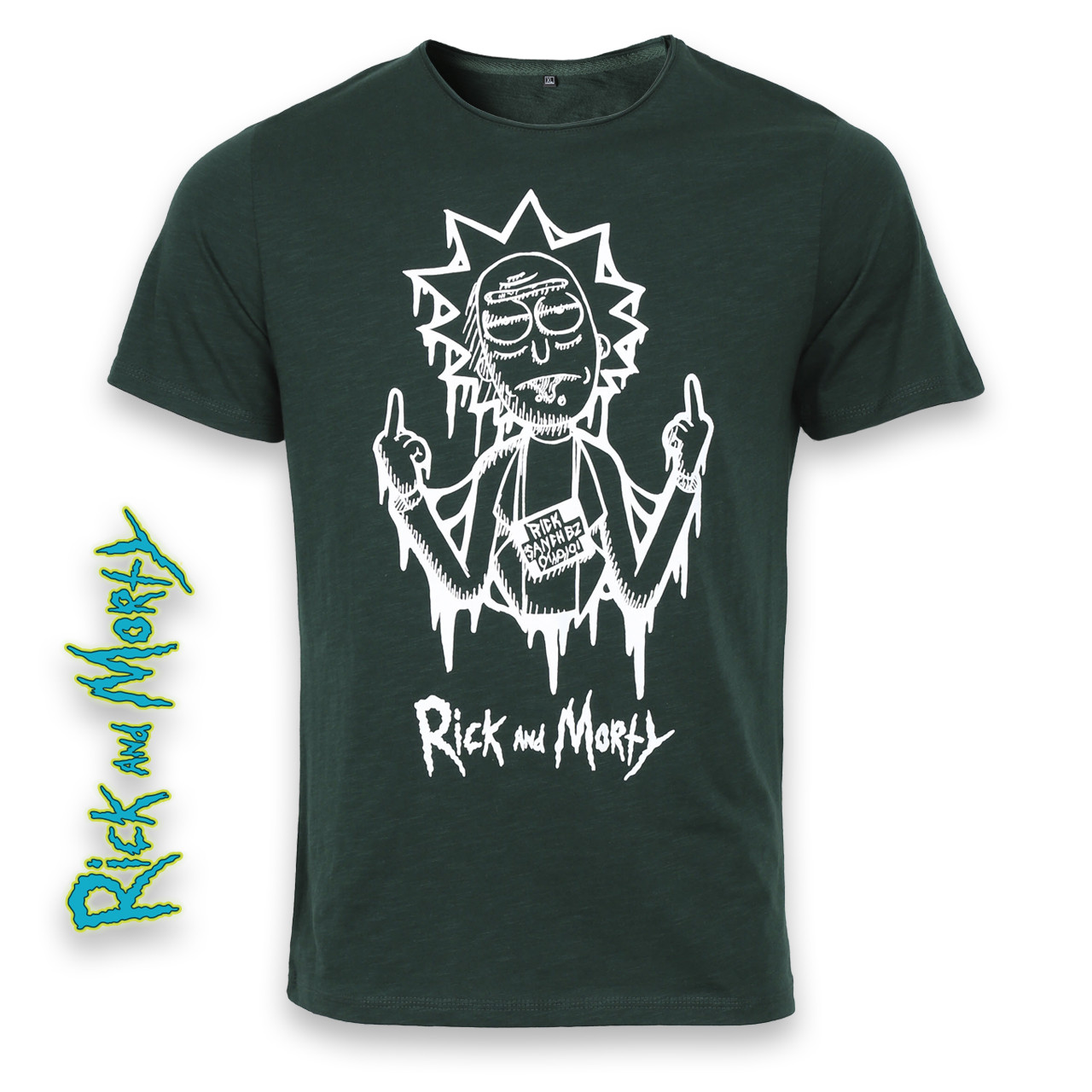 Футболка чоловіча т зелена HOPE з принтом "RICK & MORTY №2" Ф-10 DGRN S(Р) 20-804-021, фото 1
