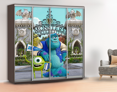 Наклейка в дитячу на шафу, двері, стіни 240 х 100 см із захисною ламінацією