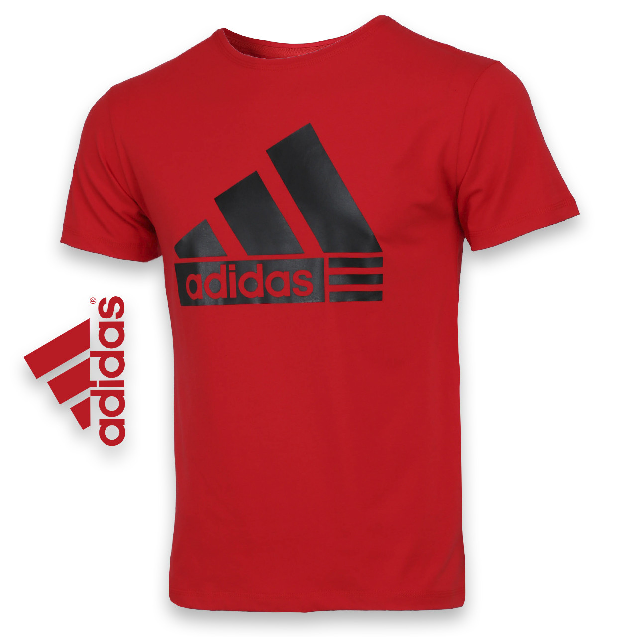 Футболка спортивна червоний ADIDAS піраміда Ф-10 RED XXL (Р) 20-911-020, фото 1