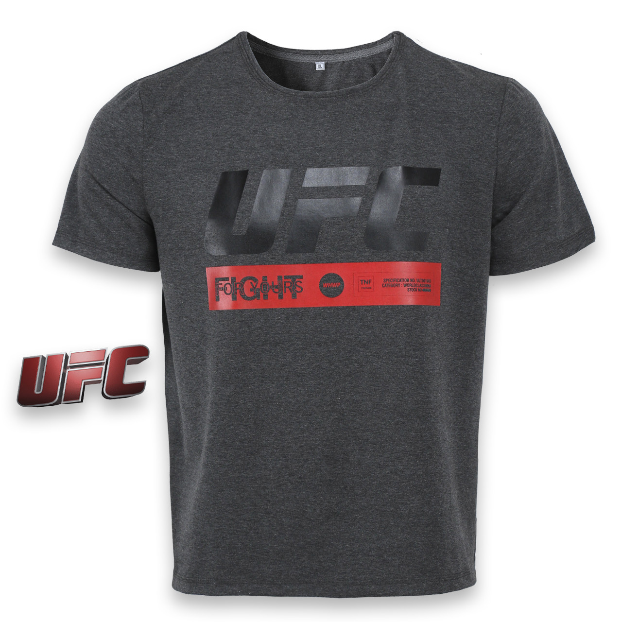 Футболка спортивна антрацит UFC "FIGHT" Ф-10 ANTR XL(Р) 20-914-020, фото 1