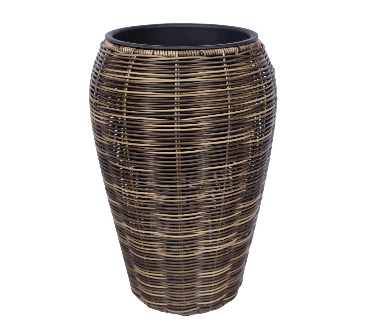 Кашпо декоративне зі штучного ротанга Engard HA-09 26x26x38 см