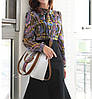 Модний набір жіночих сумок 4 в 1 з металевими ручками та барвистим поясом, фото 5