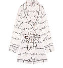 Сатинова піжама-комбінезон з шортами Victoria's Secret Faux-wrap Satin Romper р. XS, Айворі, фото 4