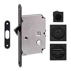 Ручка для розсувних дверей із замком Fimet 3667R Чорний матовий