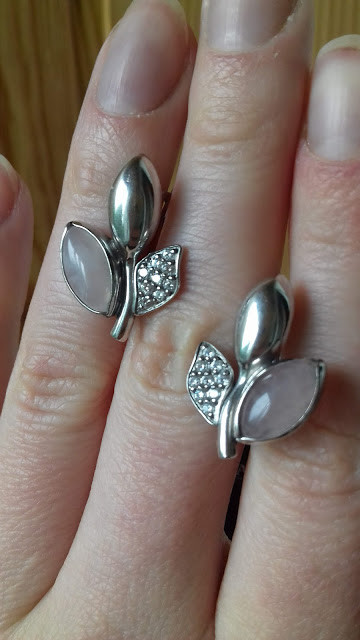 Срібні сережки з рожевим кварцом, фото 1