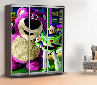 Наклейка в дитячу на шафу, двері, стіни 240 х 100 см із захисною ламінацією