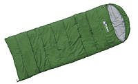 Спальник Terra Incognita Asleep 200 (L) (зелений) - Одіяло з капюшоном для походів і пікніків