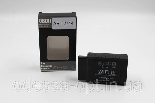Адаптер для діагностики автомобіля OBD2 ELM327 WI-FI 2714, фото 2