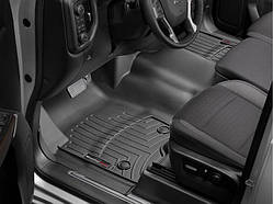 Килими гумові WeatherTech Chevrolet Silverado 2019+ передній чорний (Dubl & Crew CARPET. без консолі )